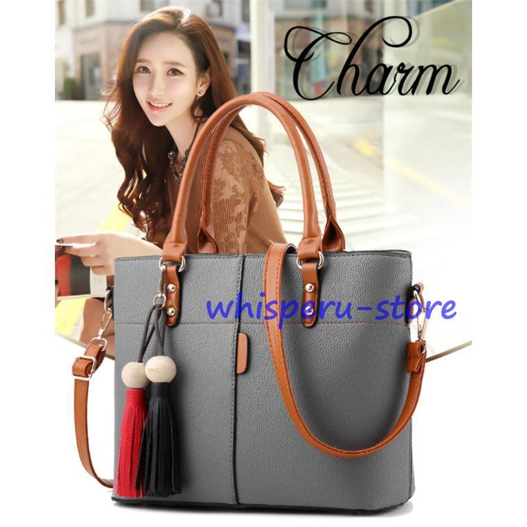 ショルダーバッグ トートバッグ 斜めがけ 軽い 大容量 A4 レディース レトロ PU レザー 大きめ かばん バッグ 2way 軽量 肩掛け 通勤 - 画像 (8)