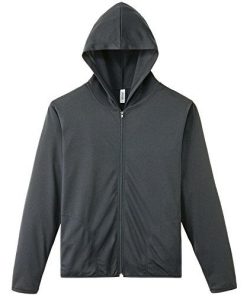 [グリマー] 長袖 4.4オンス ドライ UV ジップ パーカー 00338-AMZ メンズ ダークグレー 3L (日本サイズ3L相当)