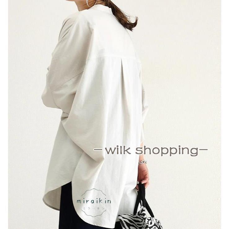 シフォンブラウス レディース シャツ 春服 夏服 五分袖 七分袖 ドルマンスリーブ トップス プルオーバー vネック チュニック丈 ゆったり フォーマル - 画像 (8)