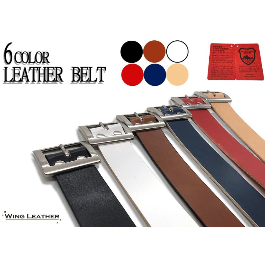 ベルト 栃木レザー メンズ 本革 40mm 牛革 固定サイズ 6カラー 2バリエーション 国産 日本製 無地 ム地 カジュアル - 画像 (2)