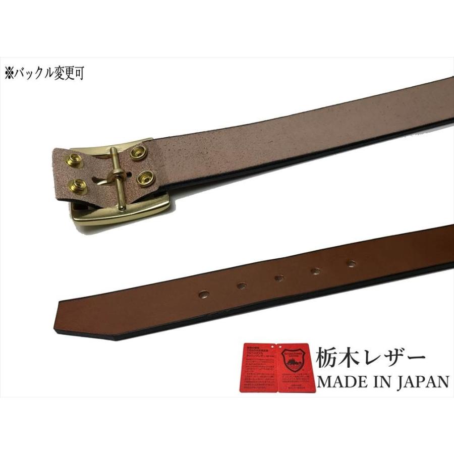 ベルト 栃木レザー メンズ 本革 40mm 牛革 固定サイズ 6カラー 2バリエーション 国産 日本製 無地 ム地 カジュアル - 画像 (8)