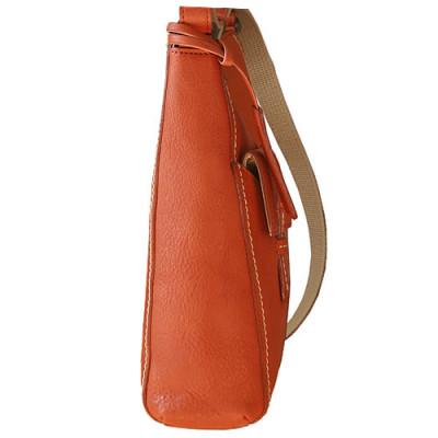 ふるさと納税 高松市 LIME(ライム) ヌメ革スクエア型ショルダーバッグ color:チョコ - 画像 (3)