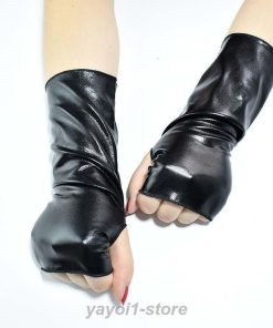 キッズ ダンス 手袋 半指レザー スタッズ 飾り 指なし ハーフグローブ レザー リベット パンク 子供用 ライブ  イベント 文化祭 発表会 学園祭