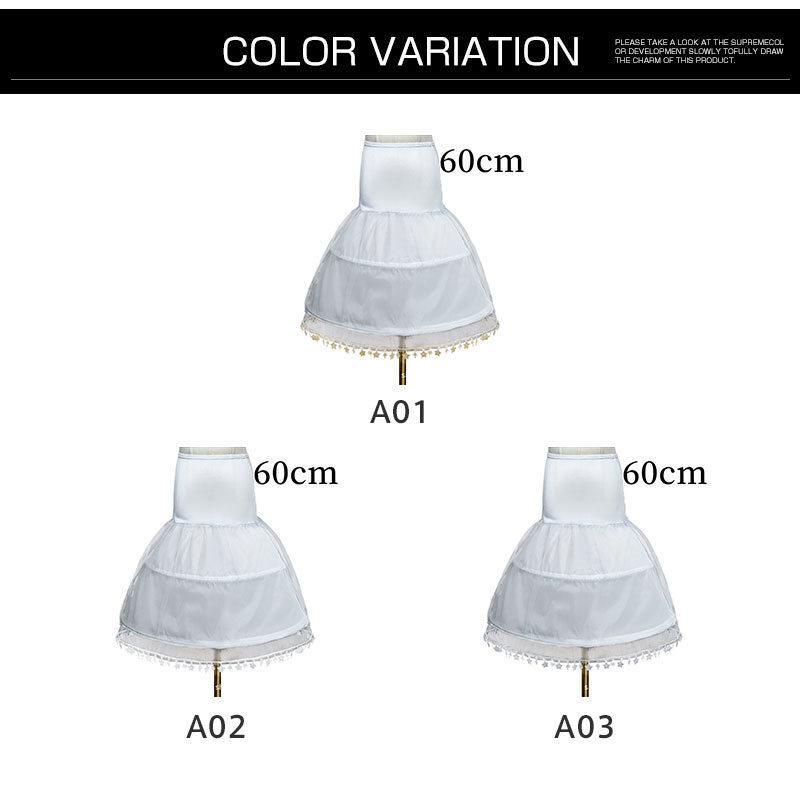【大特価】パニエ ホワイト 星飾り インナースカート ボリュームアップ アンダースカート インナー スカート ワンピース 演出 ロリータ用 可愛い - 画像 (4)