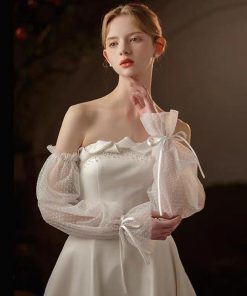 長袖 アームカバー 二の腕 ふんわり ふわふわつけ袖 付け袖 隠し パフスリーブ 柄 アームドレス ドット リボン ゴム留め ソフトチュール